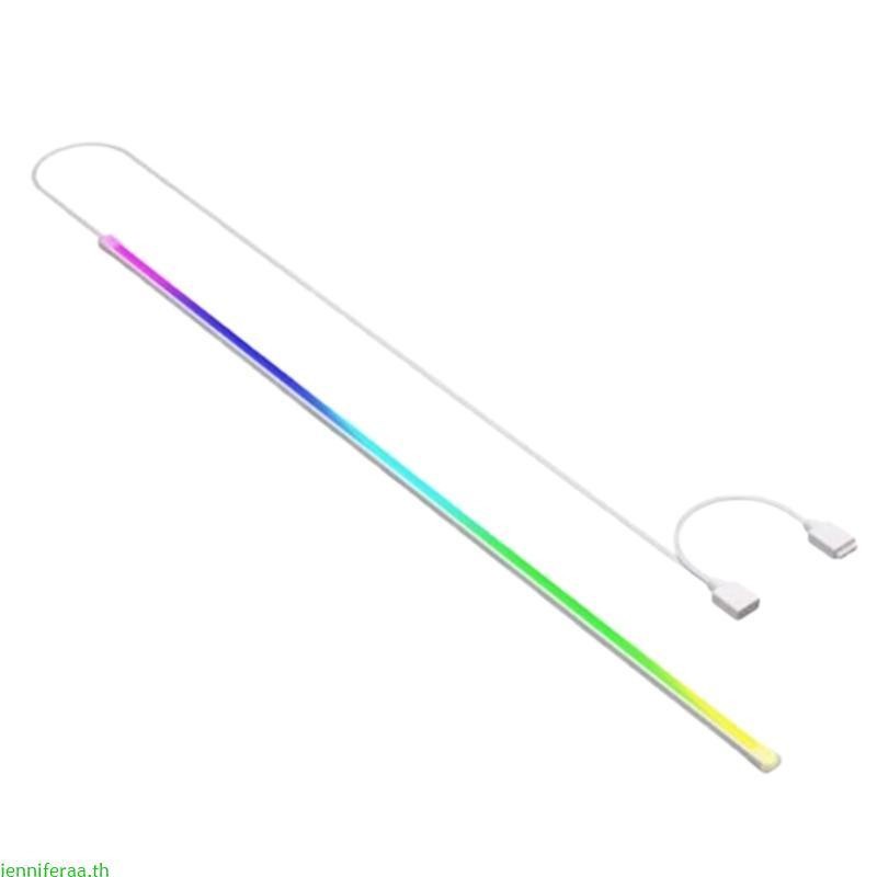 Jenniferaa ARGB LED Light Bar ติดตั้งง่าย 5V 3Pin ARGB คอมพิวเตอร์กรณีตกแต่ง Light Bar สําหรับ PC กร