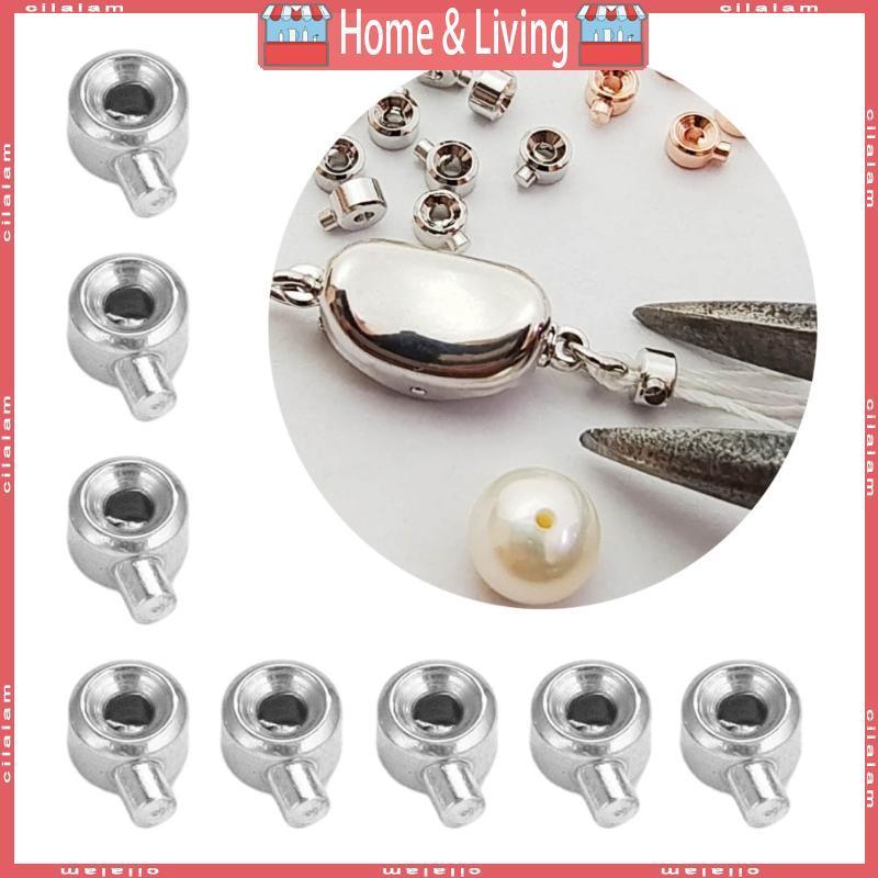 CI Stopper Spacer ลูกปัด Crimp End ลูกปัดเครื่องประดับอุปกรณ์เสริมสําหรับทําด้วยมือ