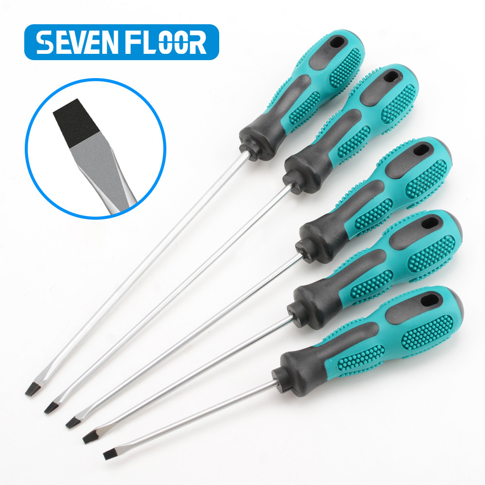 1PCS  Multifunctional Flat Head Cross Screwdriver Magnetic Screwdriver Household Basic Anti Slip Man