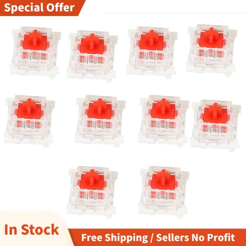 10 ชิ้นพลาสติกสําหรับ Cherry Red 3 Pin MX RGB Mechanical Switch คีย์บอร์ดเปลี่ยน