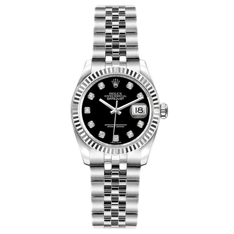 Rolex Rolex เสื้อผ้าผู้หญิง Log Type Steel Automatic Mechanical Watch นาฬิกาผู้หญิง179174