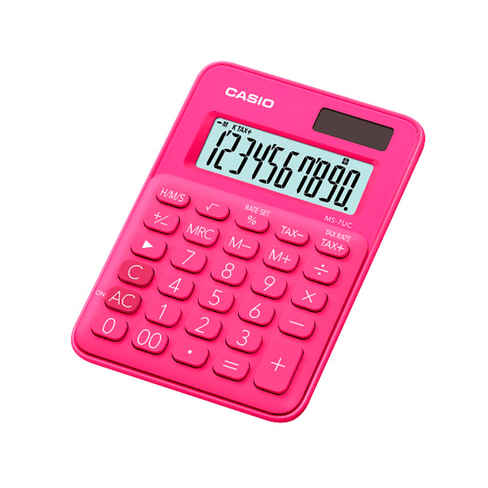 Casio เครื่องคิดเลข รุ่น MS-7UC-RD
