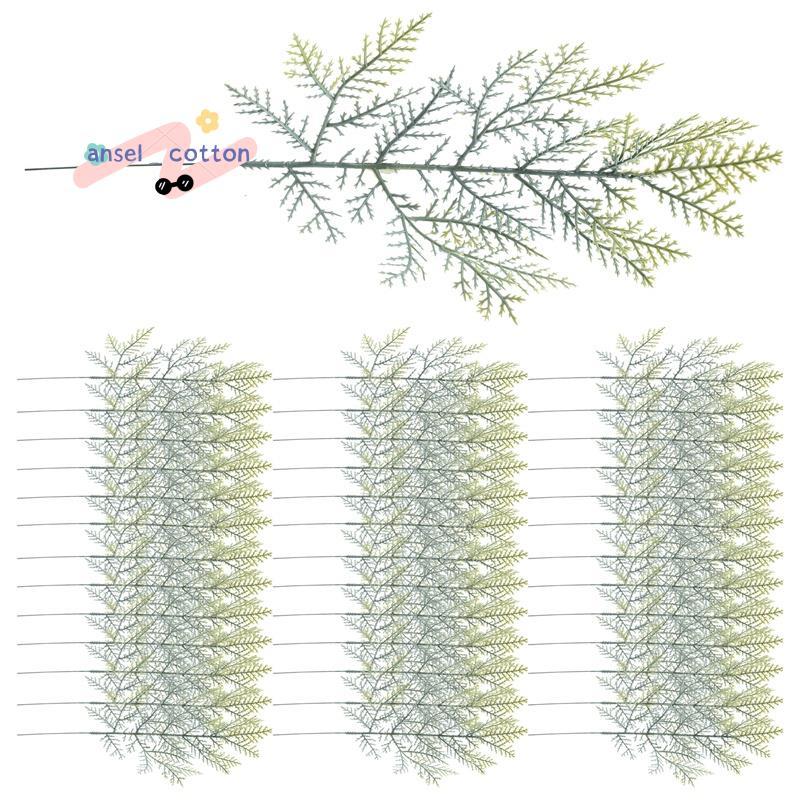 40 ชิ้นประดิษฐ์ Cedar Sprigs Faux Cedar สาขา Cedar Stems Sprigs Picks DIY อุปกรณ์เสริมสําหรับคริสต์ม