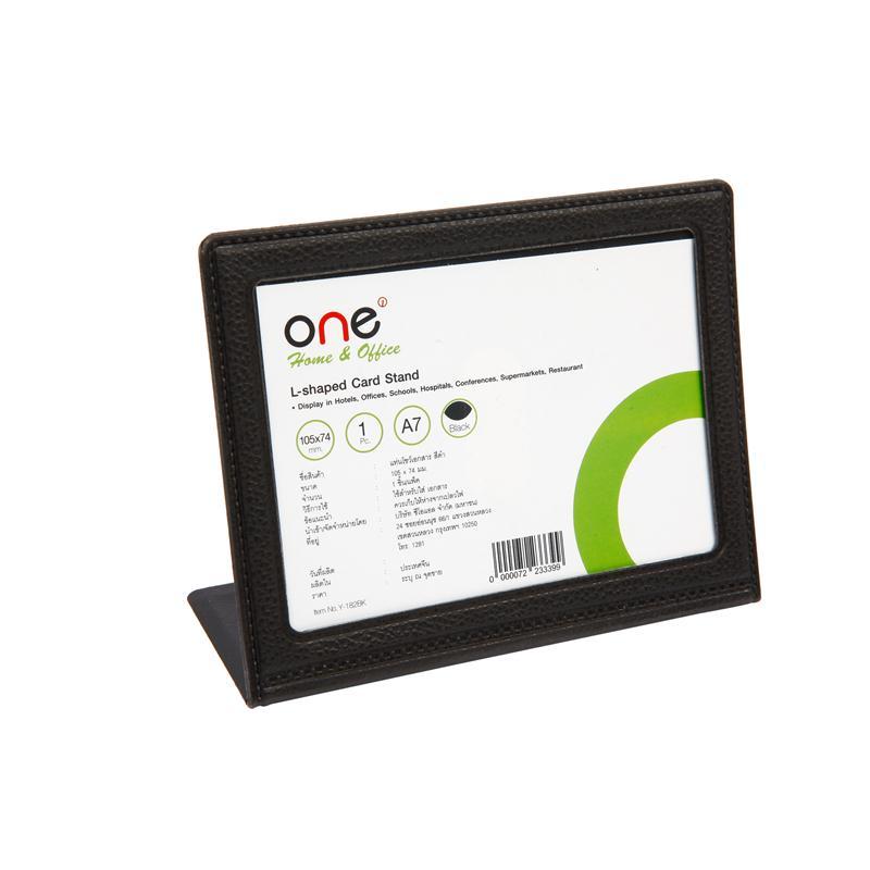 ONE แท่นป้ายตั้งโต๊ะ A7 120x94x46มม. สีดำ ONE Y-182