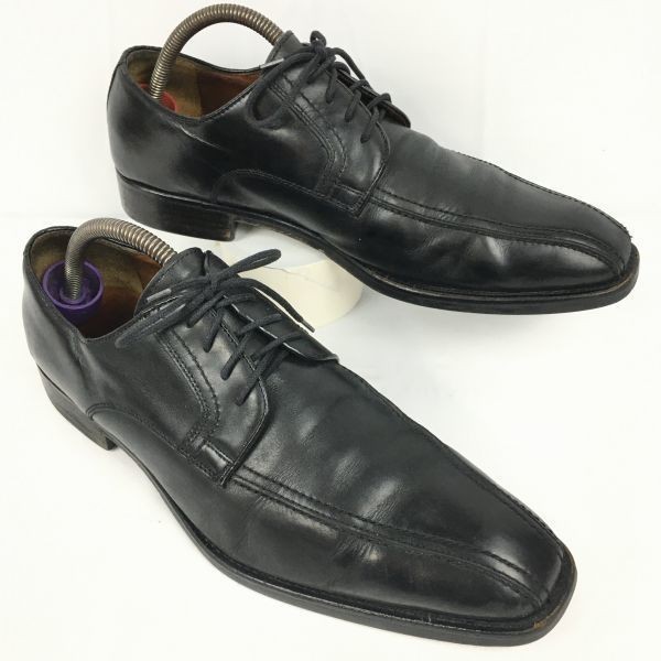 80s-90s Vintage G.C. Morelh Handmade Swirl Moc Business Shoes Black size 43 27.5 Men's