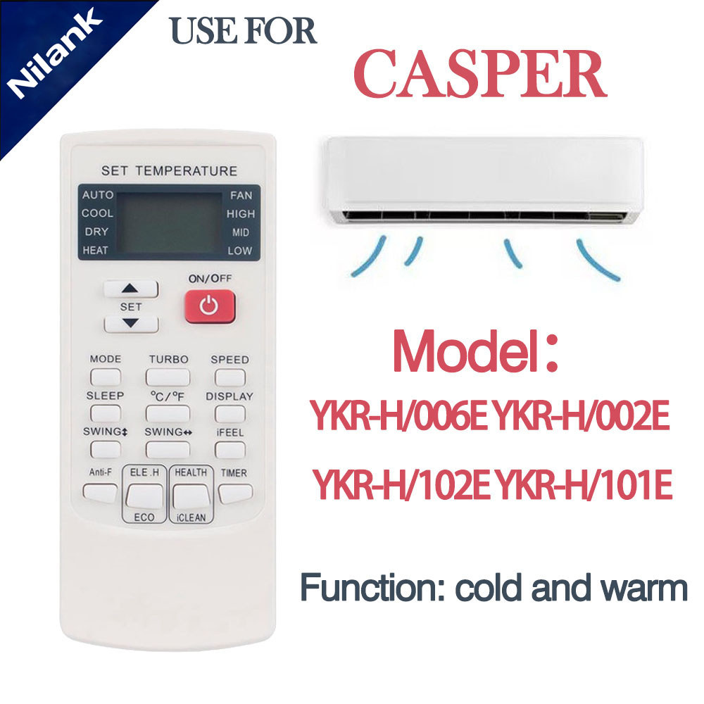 NiLANK Casper รีโมทคอนโทรลเครื่องปรับอากาศเหมาะสําหรับเครื่องปรับอากาศแยก YKR-H/006E YKR-H/002E YKR-