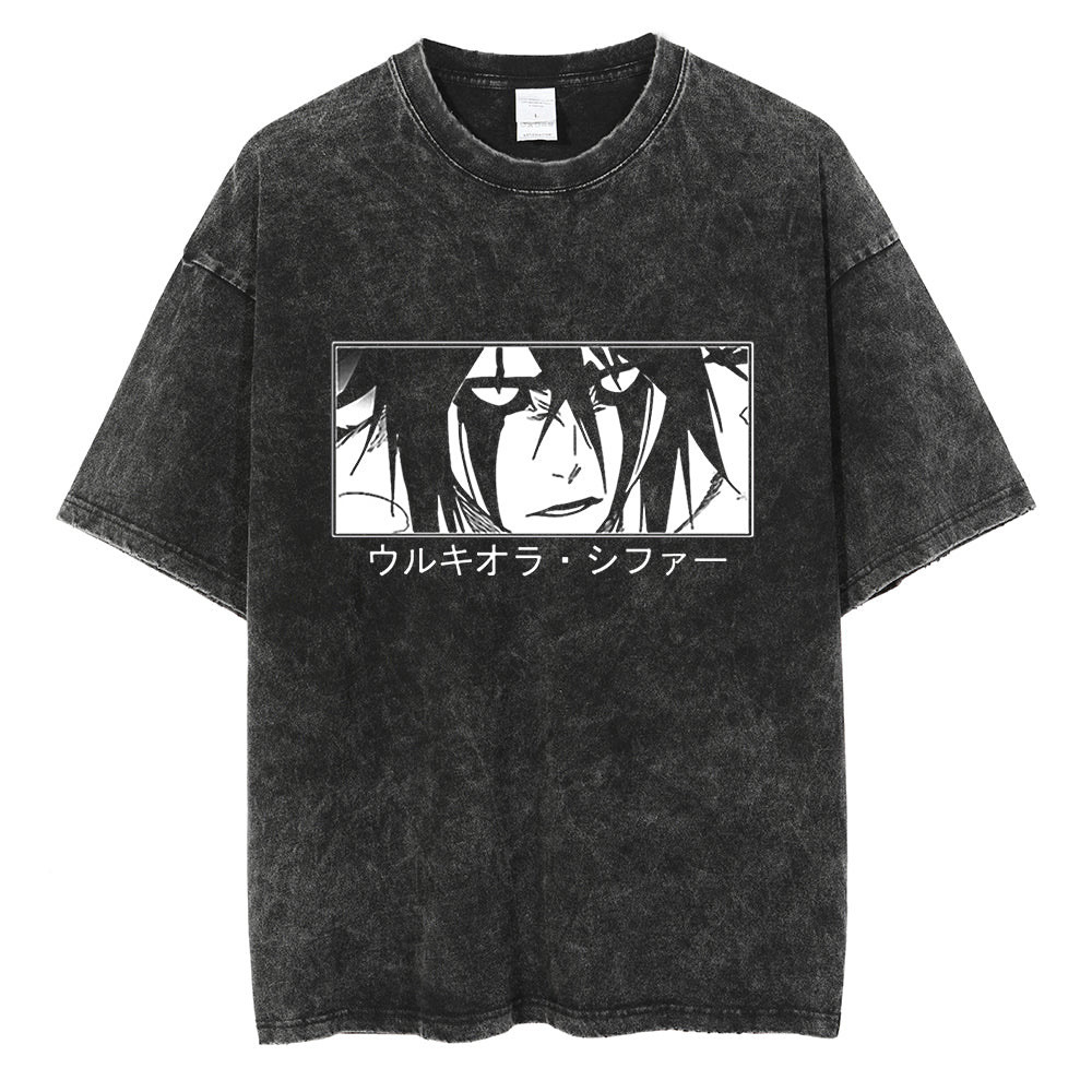 เวอร์ชั่นเกาหลี 2026Hot Ulquiorra Cifer เสื้อยืด Bleach Anime Tees คอกลม WaCOD VCHZ