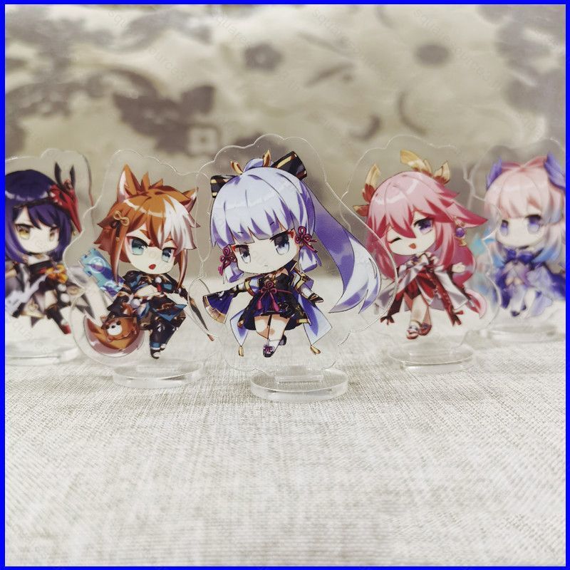 Genshin Impact อะคริลิค Yae Miko Beelzebul Kokomi Ayaka ตุ๊กตาของเล่นสําหรับเด็กเครื่องประดับตกแต่งบ