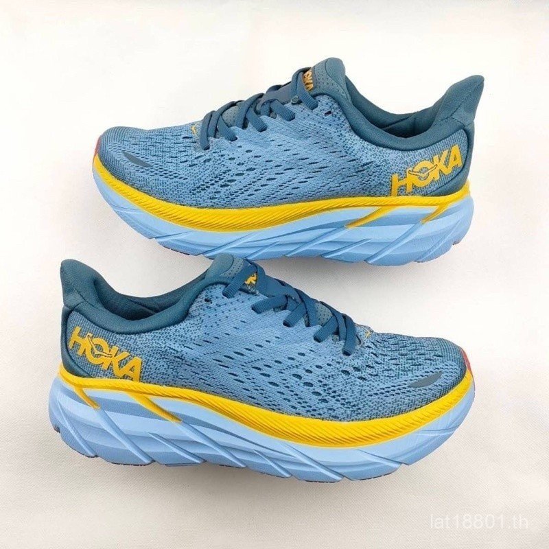HOKA ONE ONE Clifton 8 รองเท้าวิ่งถนนดูดซับแรงกระแทกสําหรับผู้ชายผู้หญิงสุภาพสตรีกีฬารองเท้าผ้าใบเดิ