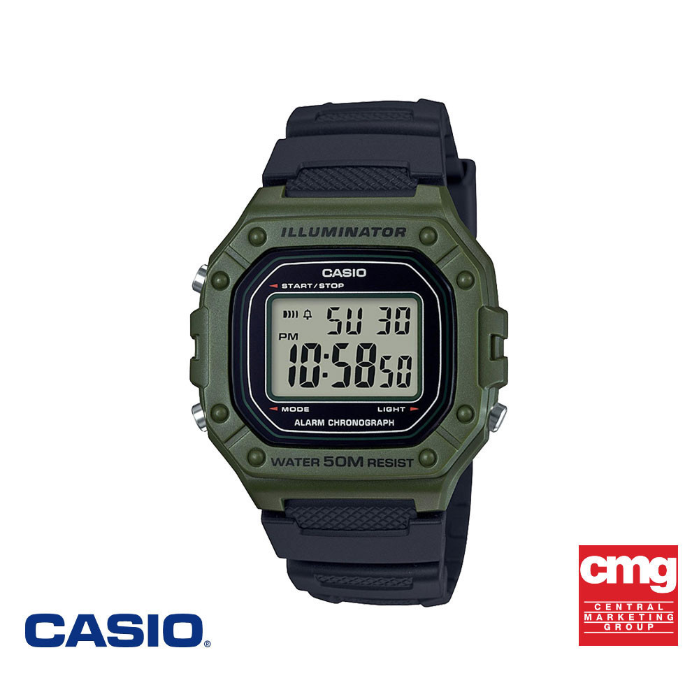 Casio ປະໂຫຍດນາລິກາ W-218H-3AVDF ສີຂຽວ ວັດຖຸ Resin