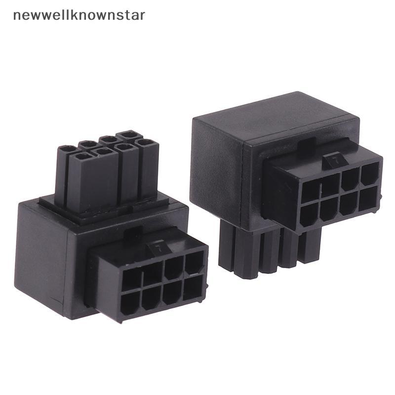 Newwellknownstar เมนบอร์ด CPU 8PIN Power Steering Connector 8PIN 90 องศาอะแดปเตอร์อินเทอร์เฟซไฟพวงมา