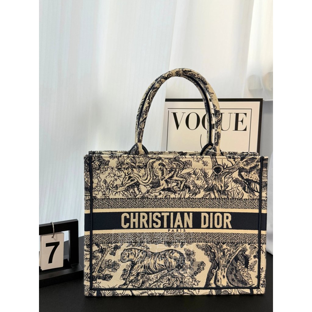 กระเป๋า Tote Zhenyi ลายเสือในป่า พร้อมพิมพ์และปัก สำหรับช้อปปิ้ง