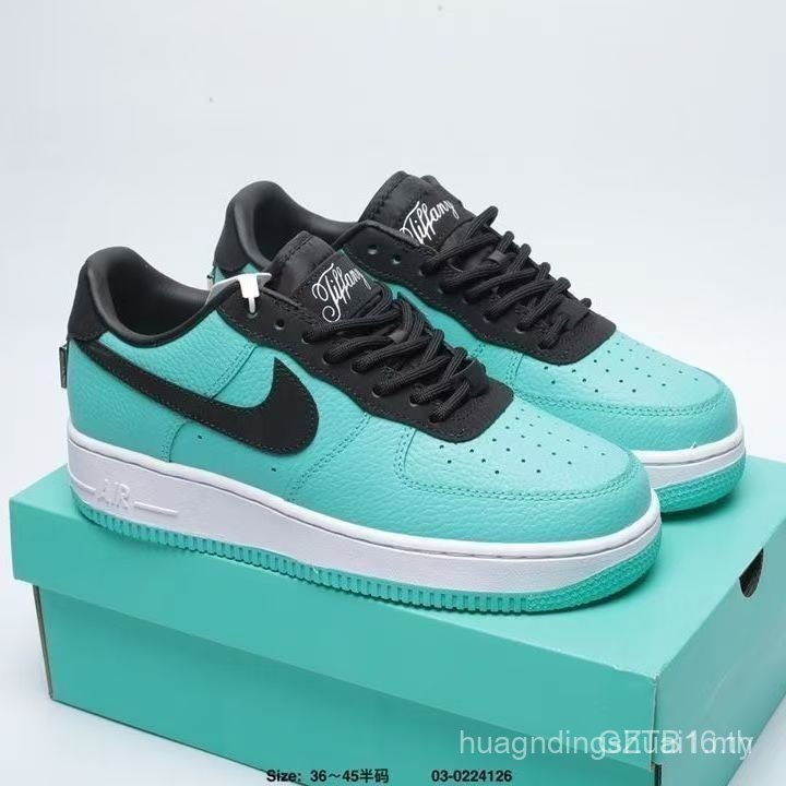 AF1 รองเท้าผ้าใบ สีเขียวกับสีดำ สำหรับผู้หญิง
