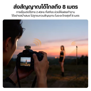 Ulanzi LA10 แฟลชทริกเกอร์ ไร้สาย Hot Shoe ควบคุมระยะ 8m ทริกเกอร์แฟลช สำหรับกล้อง DSLR Mirrorless