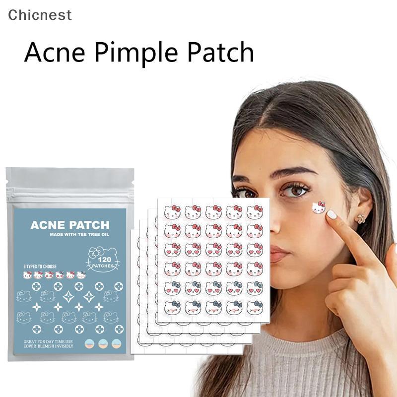 [Chc] 120 ชิ้น/เซ็ต Hello Kitty Pimple Patch สิวที่มีสีสันที่มองไม่เห็น Skin Care สติกเกอร์คอนซีลเลอ