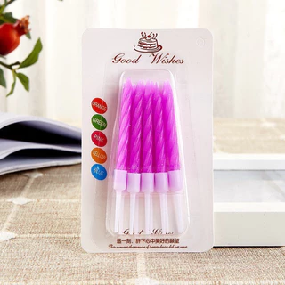 (50แพค) เทียนวันเกิดแฟนซี แบบเกลียว สีสดใส สำหรับตกแต่งเค้ก
