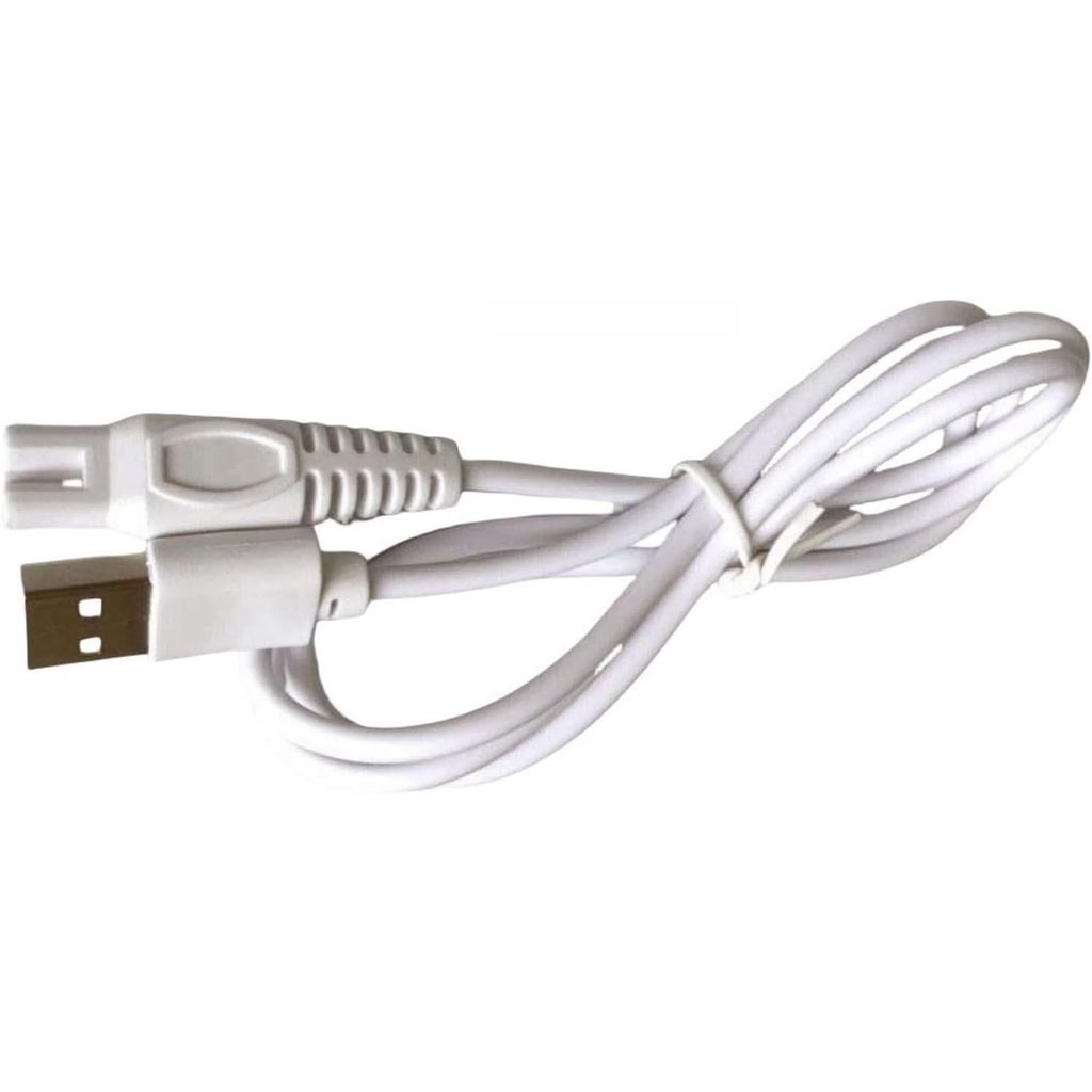 สายชาร์จ USB สําหรับ Pritech Electric Feet Callus Remover Pedicure Tool, 2.6 FT, สีขาว
