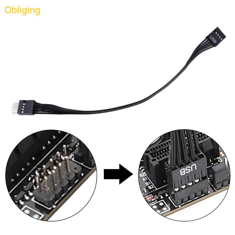 Obliging ความเร็วสูง 9Pin USB 2 0 สายต่อ - พอร์ตชายกับหญิงสําหรับเมนบอร์ดคอมพิวเตอร์ 20 ซม. 30 ซม. 50 ซม.