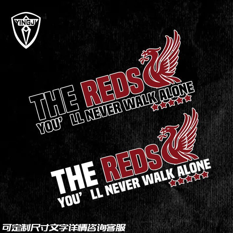 Liverpool Firebird Red Army Manezelahe แฟนฟุตบอล สีขาว สีแดง รถ กระจกด้านหลัง สติ๊กเกอร์ติดรถยนต์