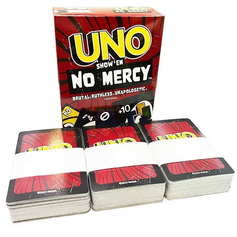 UNO NO Mercy Solitaire Never Leave NO Love การ์ดเกมกระดานเล่นไพ่ Party เกมของเล่น 168 ชิ้น