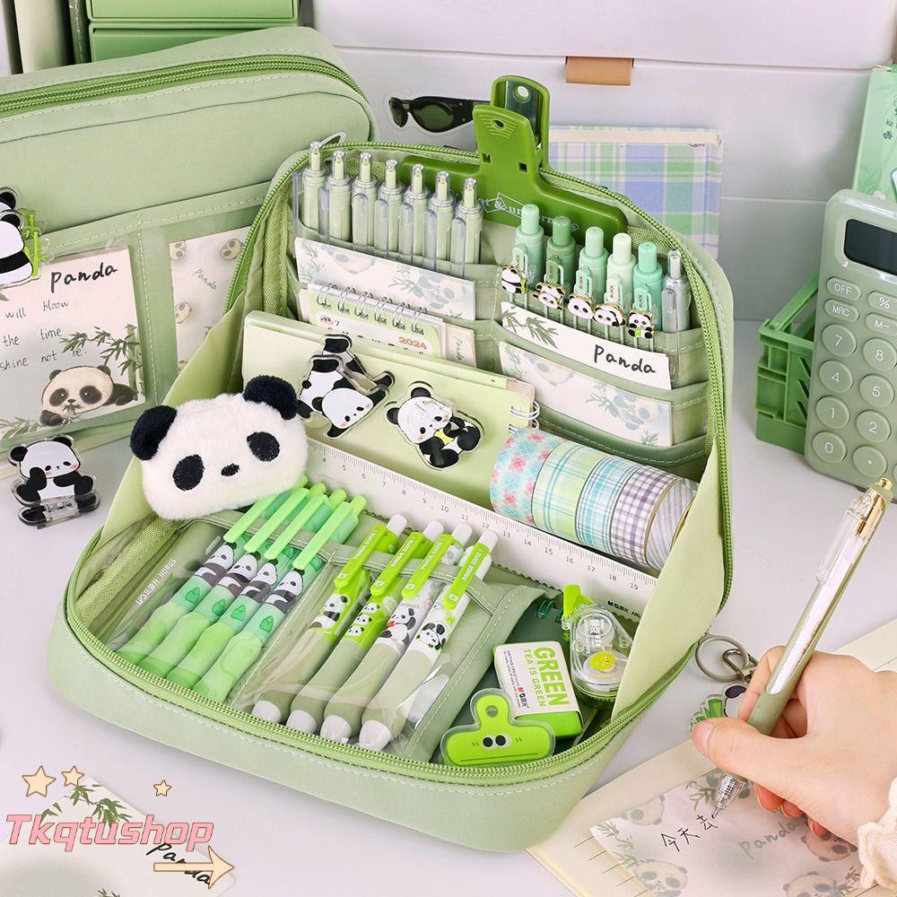 อิมิฮัน1 กระเป๋าใส่ปากกา,90องศาขนาดใหญ่เปิดดินสอความจุขนาดใหญ่,มัลติฟังก์ชั่12-ชั้นรอบซิปปากกาถุงเก็บนักเรียน