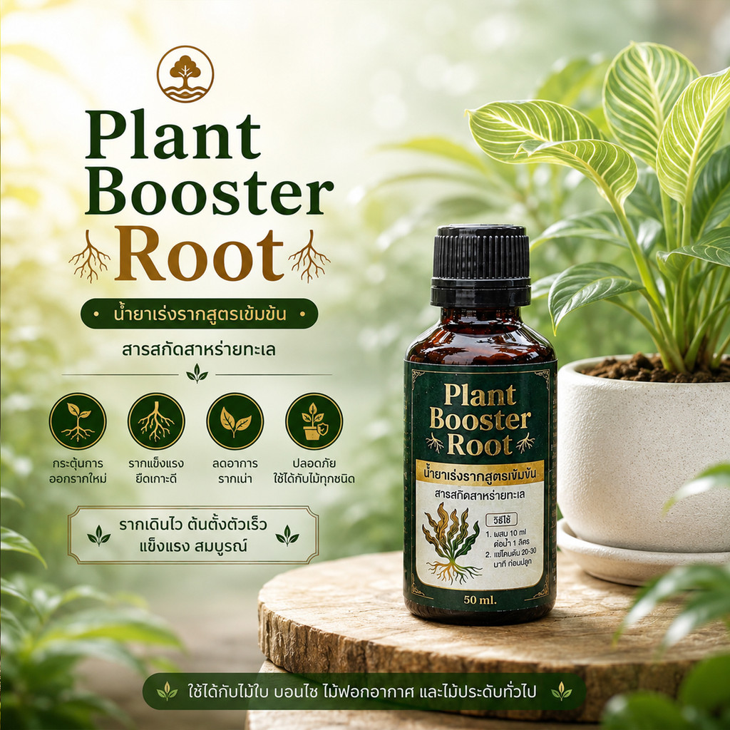 อาหารเสริมพืช Plant Booster Root ช่วยการแตกรากใหม่ รากแข็งแรงขึ้น สำหรับไม้ทุกชนิด