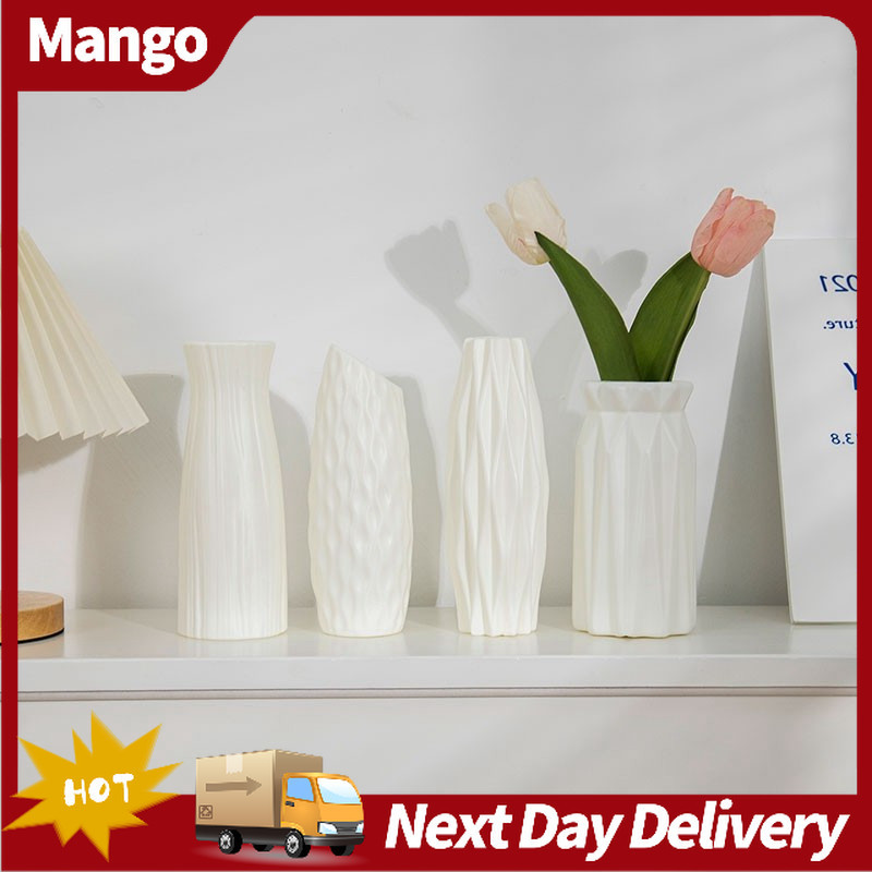 แจกันเซรามิกเทียม ศิลปะการจัดดอกไม้ เรียบง่าย แจกันดอกไม้พลาสติก ของตกแต่ง