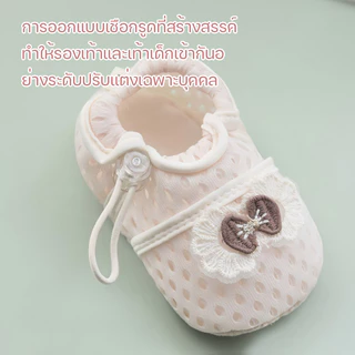 🎀รองเท้าหัดเดินสำหรับทารก รองเท้าเด็กแรกเกิด พื้นนุ่มกันลื่น ลายการ์ตูน ระบายอากาศ