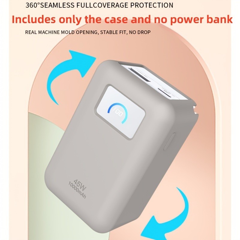 Power Bank Shell สําหรับ Anker Nano 45W 10000Mah ซิลิโคนอ่อนนุ่มฝาครอบป้องกันสําหรับ Anker 45W ชาร์จ