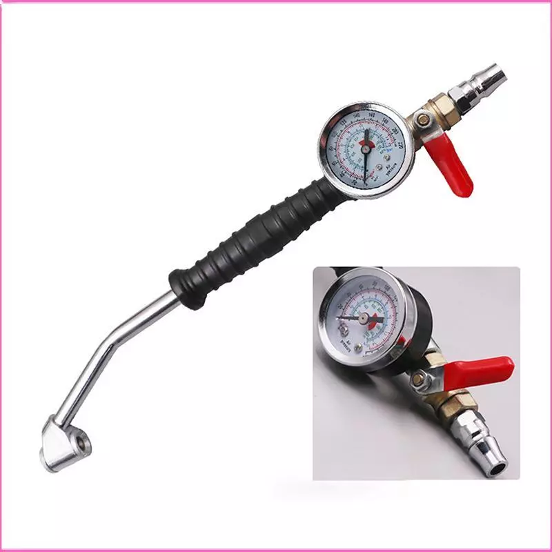 Luckyei ยาง Inflator Rod สําหรับรถยนต์ Tru ยานพาหนะความดันยางรถ Manometro ยางซ่อมเครื่องมือ 0-15Bar/220Psi Universal TQ