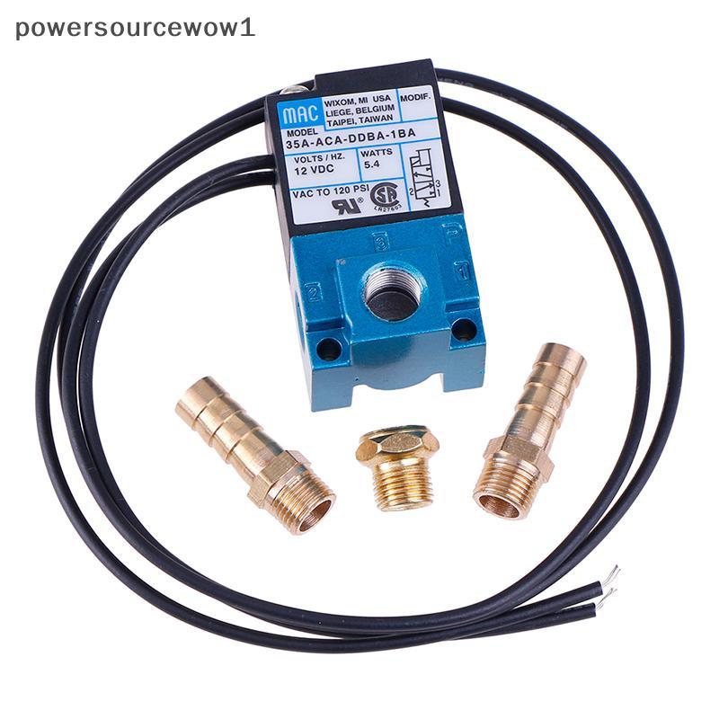 WOW 1 ชุด MAC โซลินอยด์วาล์ว 1/8 35A-ACA-DDBA-1BA พร้อมเครื่องระงับเสียงทองเหลือง DC12V TH