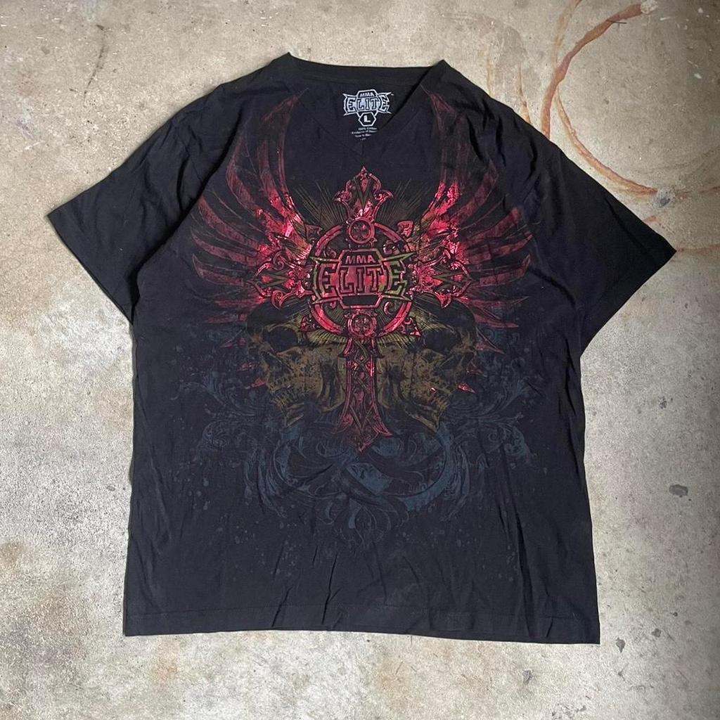 MMA Elite Neon Wing โลโก้เสื้อยืดแฟชั่นฤดูร้อน Street Mens เสื้อผ้าแขนสั้นผ้าฝ้ายเสื้อคู่