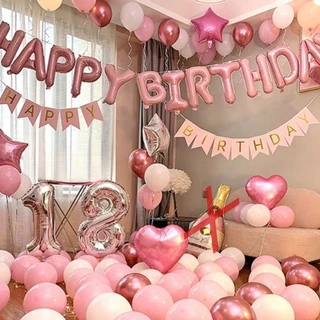 ธงวันเกิด (แถมริบบิ้น)ธงราววันเกิด ธงราว ธง happy birthday bannerแบนเนอร์ ธงหางปลา มีหลายสีให้เลือก ตกแต่งงานปาร์ตี้