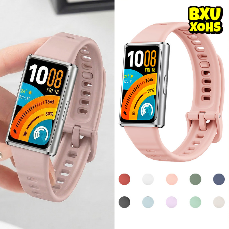 สายยางซิลิโคนกีฬา for Smartwatch Huawei Band 11/ Huawei Band 11 Pro อุปกรณ์เสริมสายรัดข้อมือกีฬาอ่อน for Huawei Band 11