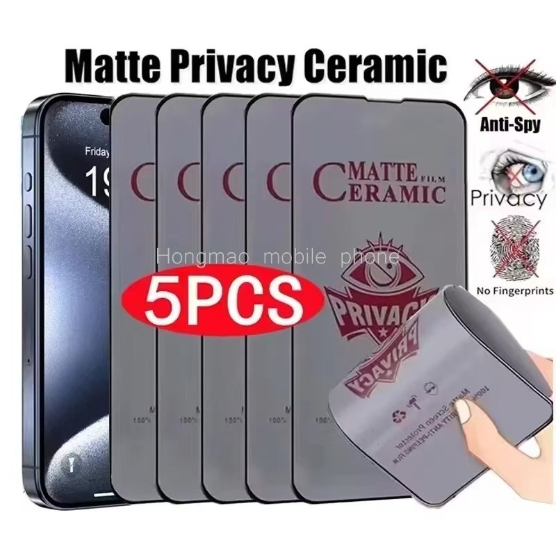 5-1Pcs Matteเซรามิคป้องกันหน้าจอความเป็นส่วนตัวสําหรับRedmiหมายเหตุ15 15C 14 14C 13C 13 12C 12 11S 4G 5G Nfc Anti-Spyโทรศัพท์ฟิล์ม