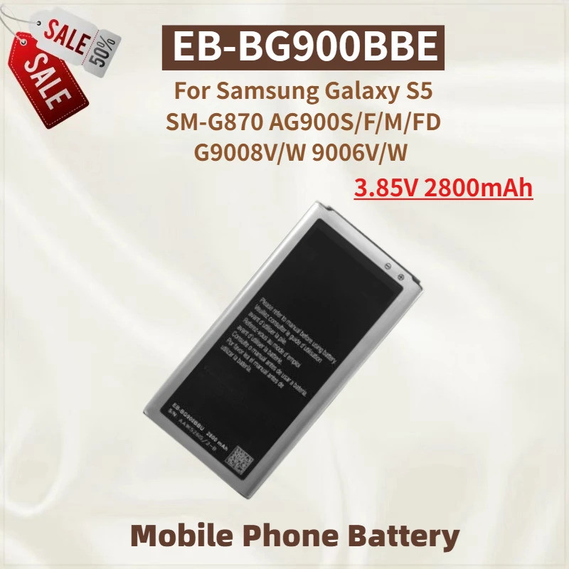 คุณภาพสูง EB-BG900BBE แบตเตอรี่โทรศัพท์ 3.85V 2800mAh สําหรับ Samsung Galaxy S5 SM-G870 AG900S/F/M/F
