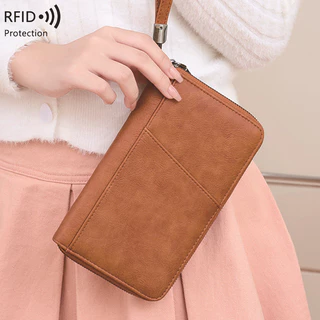 กระเป๋าพาสปอร์ตกันรีด RFID กันแม่เหล็ก มีซิป ใส่เอกสาร ตั๋วเครื่องบิน อเนกประสงค์
