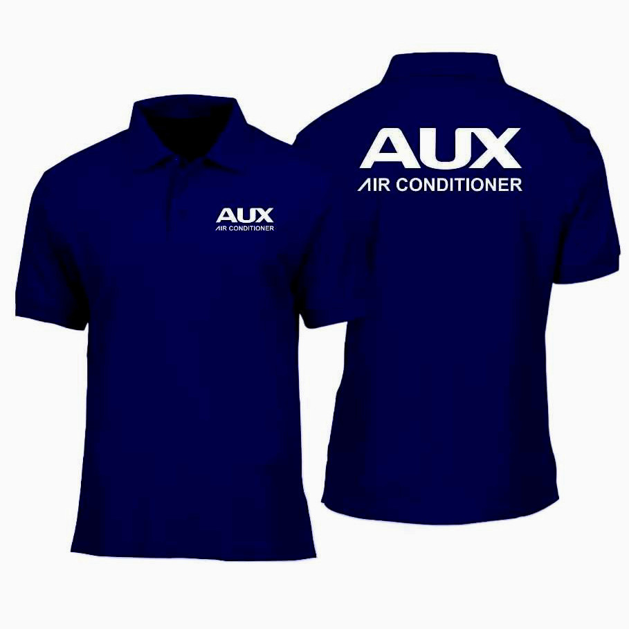 2026 AUX Baju เสื้อโปโล Air Conditioner Collar Shirt ผ้าฝ้าย 100% แขนสั้น Unisex Casual อเนกประสงค์