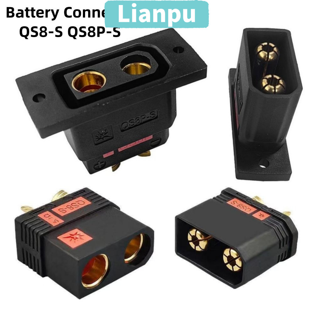 ขั้วต่อ LIANPU QS8-S, สีดําชุบทอง QS8P-S ปลั๊กแบตเตอรี่, Anti Spark High Current RC อุปกรณ์เสริมสําหรับ RC รุ่นรถ