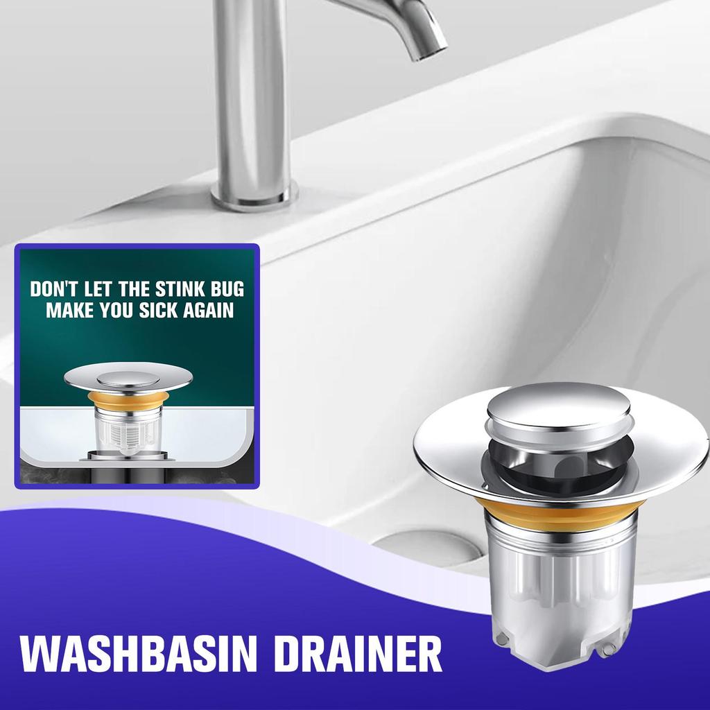 สแตนเลสอ่างล้างจาน Stopper อ่างล้างจานรั่วท่อระบายน้ํากรองปลั๊ก Bounce Wash I4o4