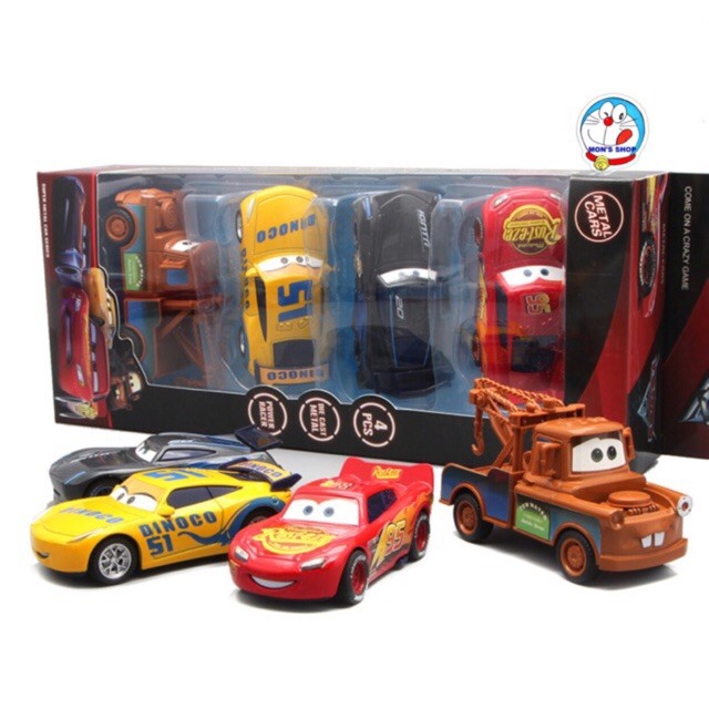 ชุดรถ Lightning Mcqueen เหล็ก 4 คัน