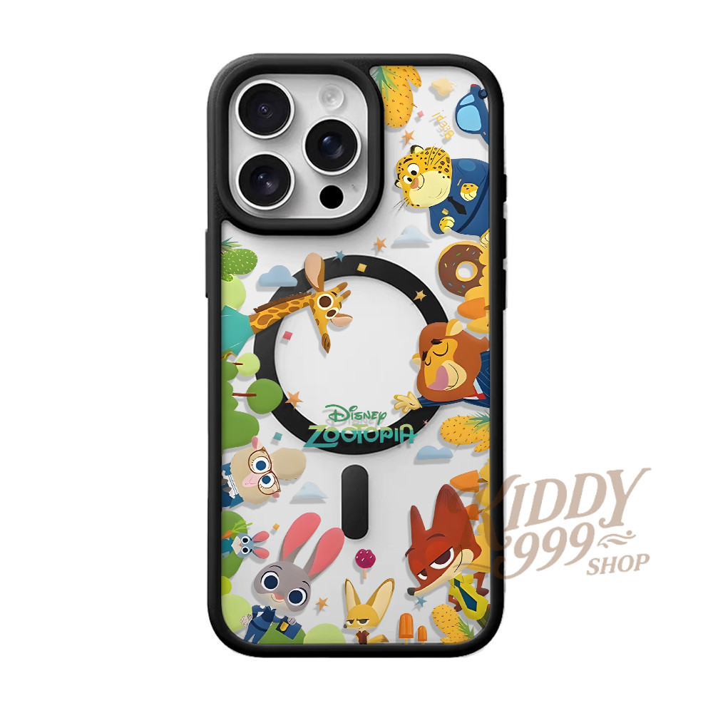 สำหรับiPhone เคสiPhoneลายน่ารัก เสริมสร้างแม่เหล็กอะคริลิคใสกระดานแข็งTPUกรอบนุ่มกันกระแทก  iP17 PRO MAX 1114 13 12 15