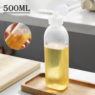 Botol Fliptop Multifungsi untuk Minyak Makan Kecap Saos Saus Madu tomat Bumbu Cair Dapur Plastik bentuk Kotak Serbaguna Botol Kotak Plastik Anti Tumpah Dengan Katup Pencet squeeze Cepat Kapasitas 500ml 5000 ml Putih transparan Elastis Ringan Perapih Dapur