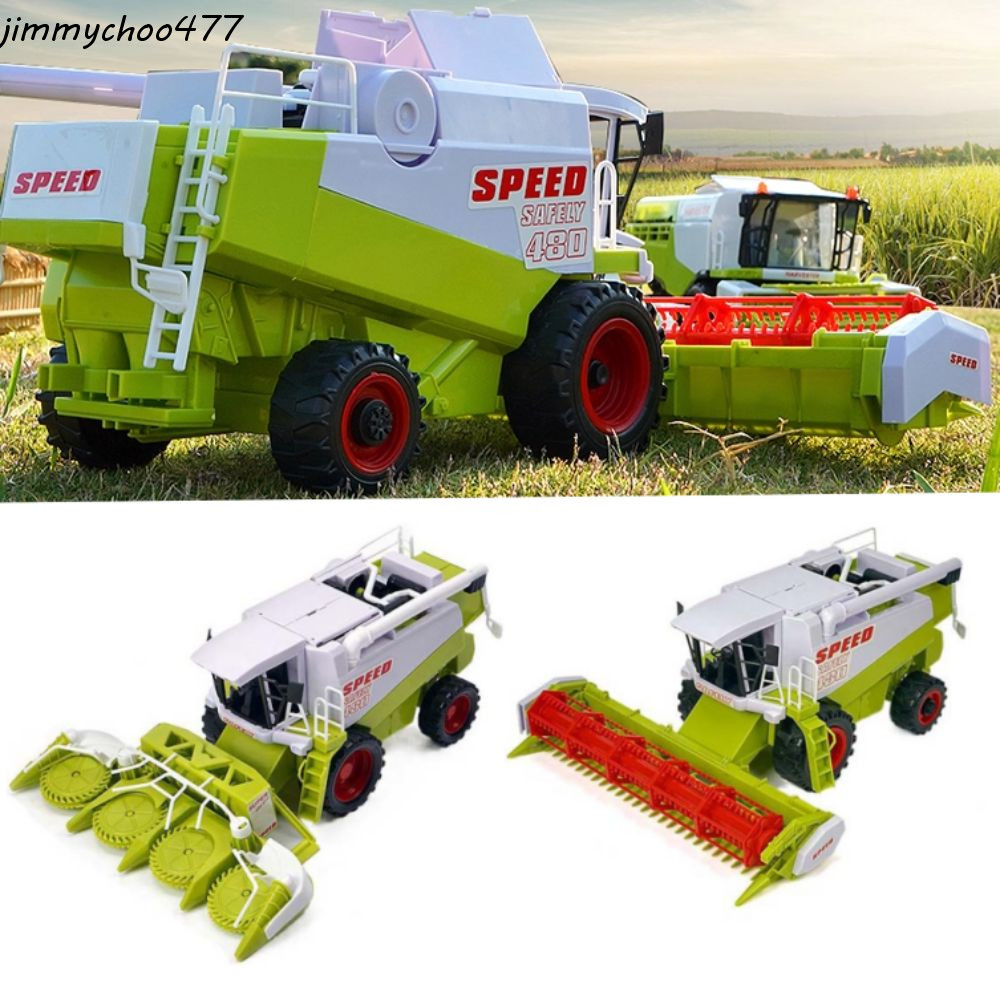 JIMMYCHOO Farm Tractor Toy, High Simulation Movable Joint Harvester Truck Model, Engineering Car Ine