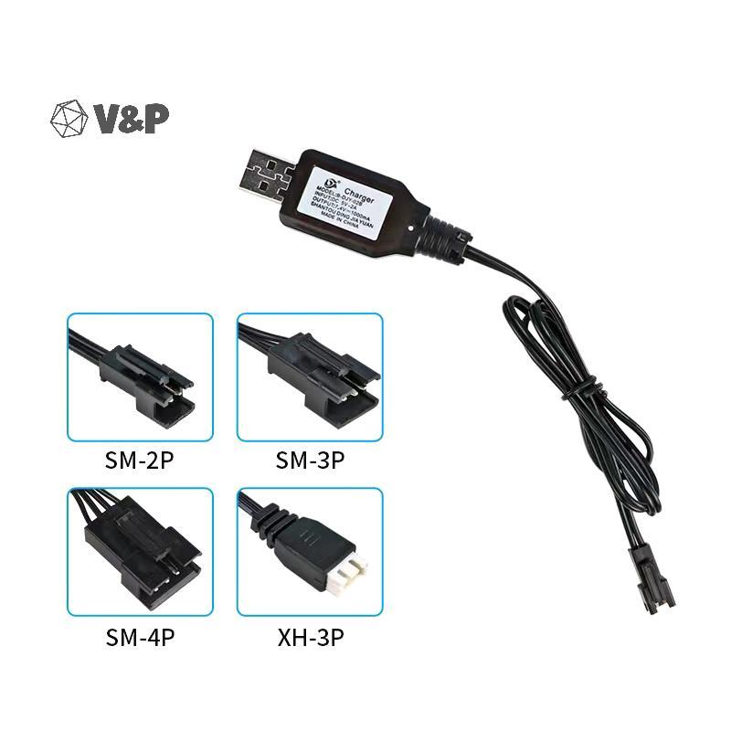 V & P 7.4V (3.7V X2) Charger SM-2P/3P SM-4P Reverse XH-3P/4P Li-ion แบตเตอรี่ไฟฟ้า RC ของเล่นรถเรือ 
