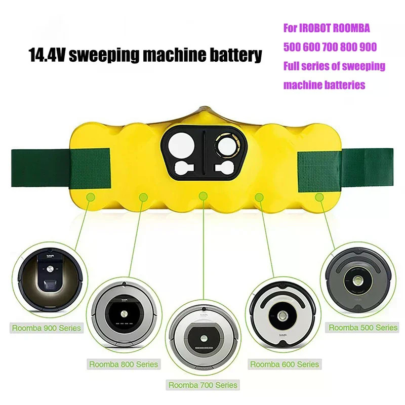 14.4V 5000Ah แบตเตอรี่หุ่นยนต์ สําหรับหุ่นยนต์ IRobot เต็มรูปแบบสําหรับ 500 600 770 860 620 780 880 