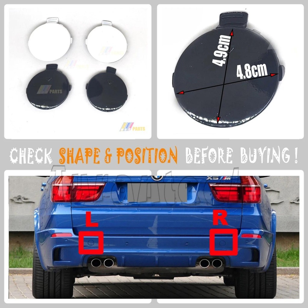 L&R สําหรับ 09-13 BMW M series E70 LCI X5 M X5M ฝาครอบ TOW ด้านหลัง 51127206865