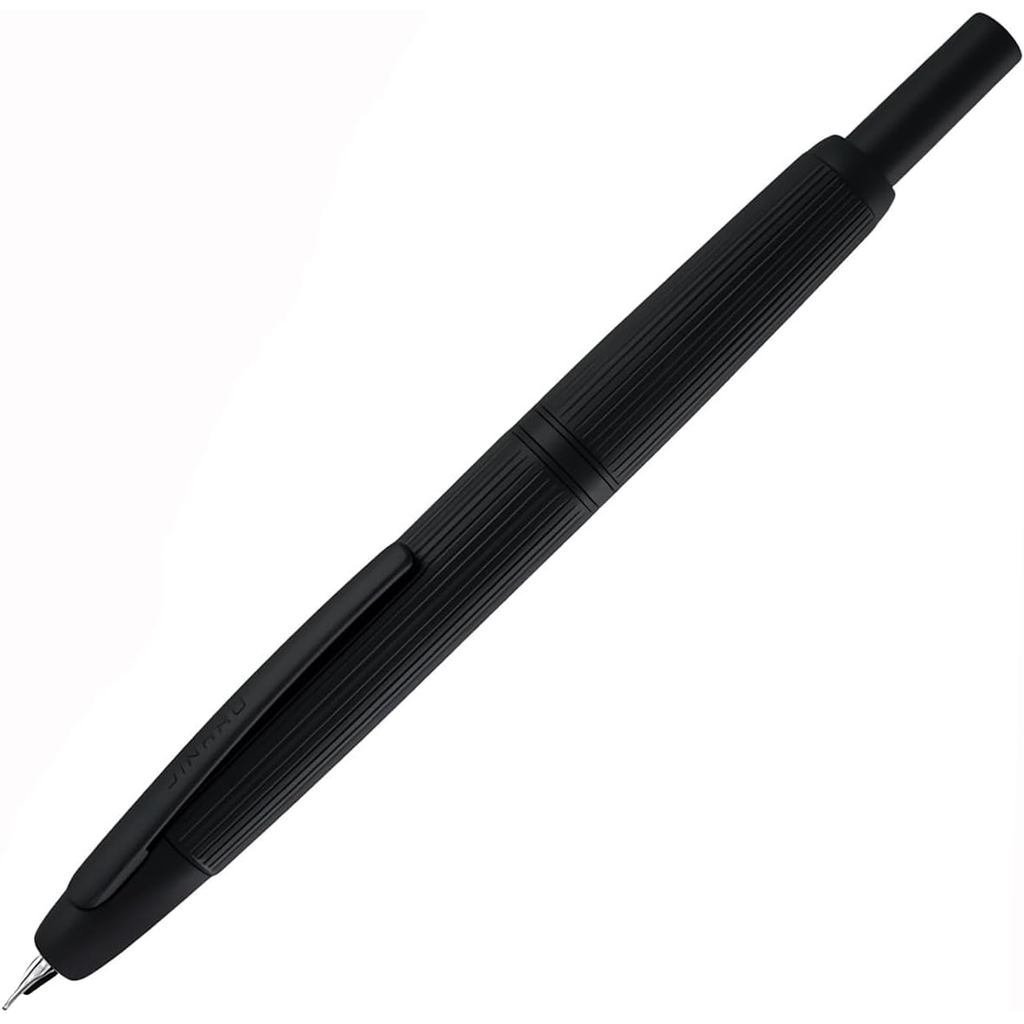 Jinhao 10 Capless Fountain Pen พร้อมกล่อง,Brushed Matt Black Retractable Fine Nib Ink Pen พร้อมชุดเข