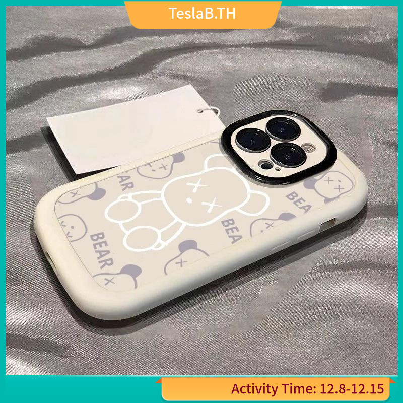 ใหม่เคสโทรศัพท์น่ารัก Simple Violent Bear เหมาะสําหรับ iPhone15/14PROMAX พัฟโทรศัพท์ XS/XR รวมทุกอย่