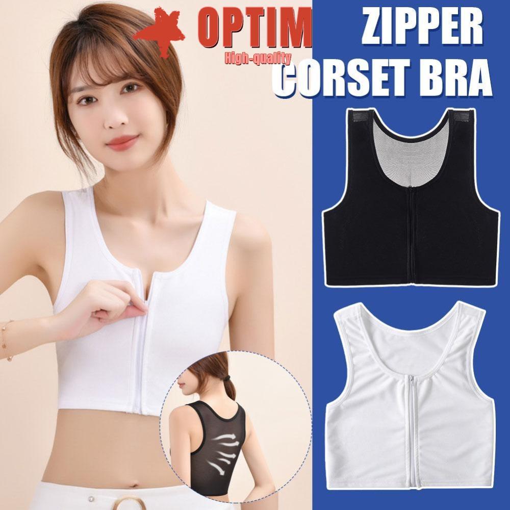 ชุดชั้นในกระชับรัดตัวสำหรับผู้หญิง, ซิปรอบด้านหน้า, ระบายอากาศดี, ใส่สบาย